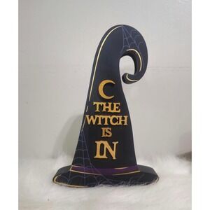 Witch Hat Halloween Decor Midnight Moon The Witch Is In Table Decoration NWT